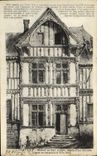 VINTAGE POSTCARD Cravant Maison Out of Wooden Carves