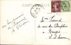 VINTAGE POSTCARD Dixmont the Fountain n°2