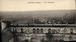 VINTAGE POSTCARD Druyes View