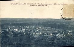 VINTAGE POSTCARD Fleury Valley of Aillant Panoramic View Dimension De Laduz Guerchy Neuilly