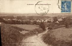 VINTAGE POSTCARD Fleury Panoramic View