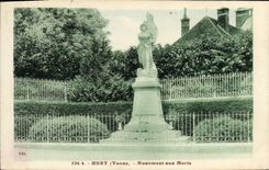 CPA Hery Monument Aux Morts Militaria 