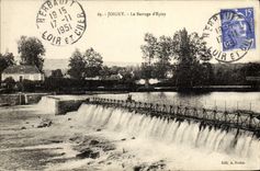 VINTAGE POSTCARD Joigny Dam Epizy