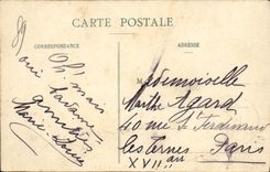 POSTAL Joigny de la VENDIMIA el ajuste con la tumba