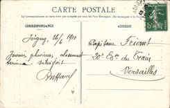 VINTAGE POSTCARD Joigny the Old Percy Gate