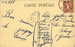 POSTAL College De Joigny de la VENDIMIA el refectorio