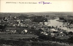 VINTAGE POSTCARD Joigny Seen from of the Dimension St Jacques