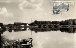CPM Laroche Saint Cydroine Les bords de l'Yonne Le pont du chemin de fer