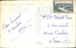 MODERN CARD Holy Laroche Cydroine Edges of I' Yonne the railroad