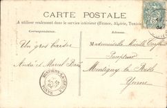 La POSTAL Lezinnes interior de la VENDIMIA de puerta principal de la iglesia de I vuelve a presentar