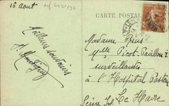 POSTAL Mailly de la VENDIMIA el castillo una esquina de la ciudad y del castillo