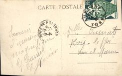 VINTAGE POSTCARD Valley of the Cure Pierre Perthuis Rocks Bored