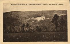 VINTAGE POSTCARD Monastery of co. Marie of Plerre which Transfers Seen from of Vaumarin