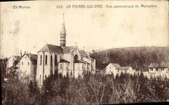 VINTAGE POSTCARD In Morvan Pierre Who Transfers Monastery Panoramic View
