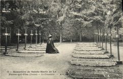 VINTAGE POSTCARD Monastery of Sainte Marie of Pierre who transfers the cemetery