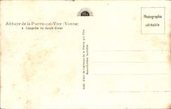 VINTAGE POSTCARD Abbey of Pierre who transfers Chapelle of the Sacring Heart