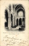 VINTAGE POSTCARD Monastery of co. Marie of Pierre who Transfers Interior church the nave