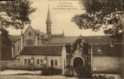VINTAGE POSTCARD In Morvan the Monastery of Pierre who transfers