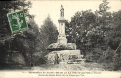 VINTAGE POSTCARD Monastery of Sainte Marie of Pierre who Sainte transfers Statue of Marie of Pierre who Vire