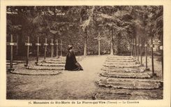 VINTAGE POSTCARD Monastery of co. Marie of Pierre who transfers the cemetery