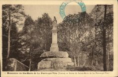 CPA Monastere de Ste Marie de La Pierre qui vire Statue de Sainte Marie de la Pierre qui Vire 