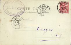 De la VENDIMIA de la POSTAL rosetón Sens del norte de la catedral de Sens