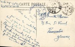 POSTAL de la VENDIMIA Sens vista en el districto de Madagascar y el ayuntamiento