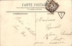 POSTAL de la VENDIMIA Sens estatua de L químico de J Thenard