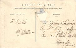 VINTAGE POSTCARD Sens the Village hall Of the new town hall Living room of honor