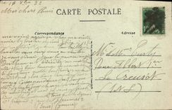 VINTAGE POSTCARD Sens a thought Flowers