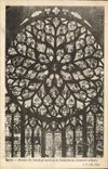 VINTAGE POSTCARD Sens Rosette of the northern transept of the celestial cathedral Concert