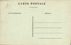 VINTAGE POSTCARD Sens the Escape in Egypt Sommeil of the Jesus child Works of Mrs. Leon Bertaut in the cathedral