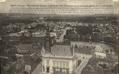 CPA Sens Panorama de la partie nord de la Ville Vue prise de la premiere galerie de la cathedrale 