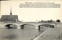 CPA Sens Le Nouveau Pont pris de la rive droite en amont 