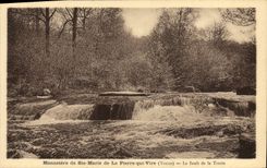 VINTAGE POSTCARD Monastery of Sainte Marie of Plerre which Transfers Sault of Trout