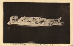 VINTAGE POSTCARD Monastery of Sainte Marie of Plerre which Transfers Christ with the tomb