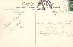 VINTAGE POSTCARD Road of Pontaubert the Bridge of the Guards