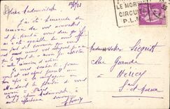 VINTAGE POSTCARD Pontaubert Church the Porch