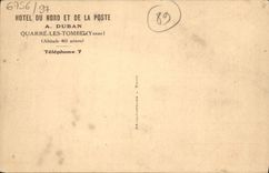 CPA Hotel Du Nord et de la Poste Quarre les Tombes