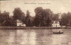CPA Pont sur Yonne Les Bords de l'Yonne