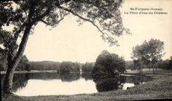 CPA St Fargeau La Piece d'eau du Chateau