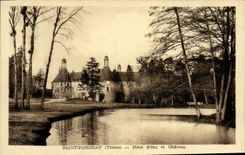 CPA St Fargeau Piece d'eau et Chateau