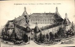CPA St Fargeau Le Chateau a vol d'Oiseau