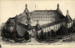 CPA St Fargeau Le Chateau a vol d'Oiseau