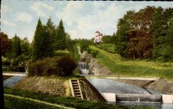 CPA St Fargeau Lac du Bourdon Galerle de fond et Deversoir