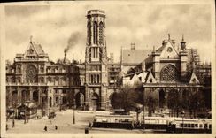 VINTAGE POSTCARD Paris German St the Resident of Auxerre