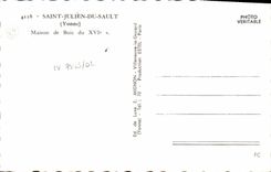 MODERN CARD St Julien of Sault House of Wood of 16th