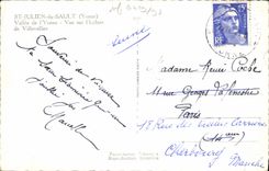 MODERN CARD St Julien of Sault Valley of Yonne Seen on the Lock of Villevallier