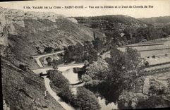 CPA Vallee De La Cure Saint More Vue sur la Riviere et le Pont du Chemin de Fer