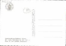 MODERN CARD Holy Father Vezelay Notre Dame Church of the Jewel of I' Burgundian Gothic art